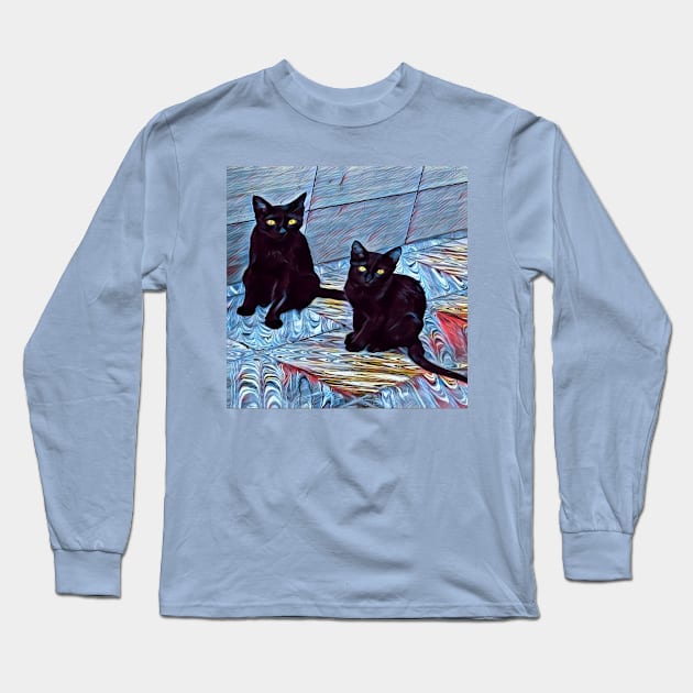 COLORS CAT BROTHERS Long Sleeve T-Shirt by CATUNIVERSE